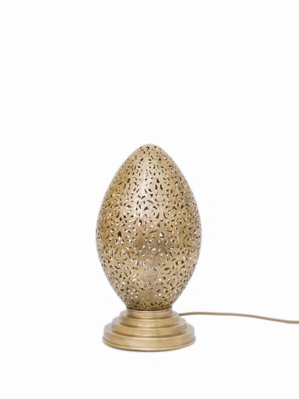 EGG Table Lamp, Silver