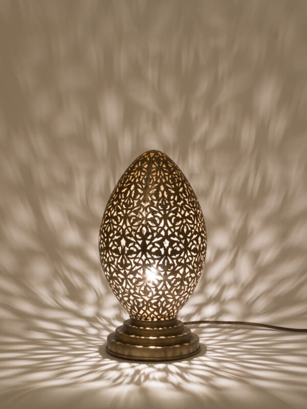 EGG Table Lamp, Silver