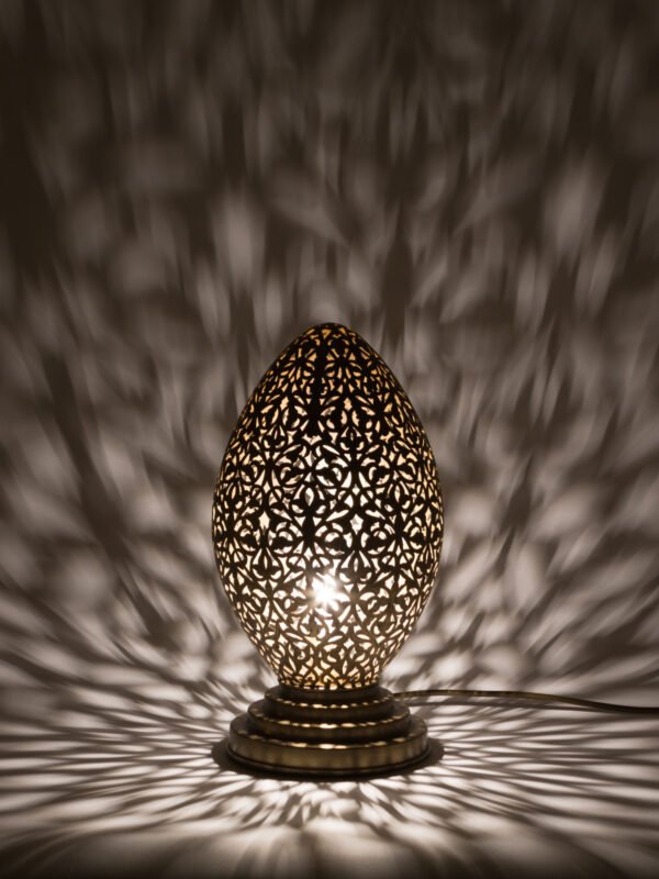 EGG Table Lamp, Silver