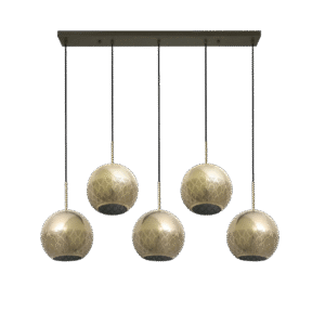 Nur linear multi-globe chandelier