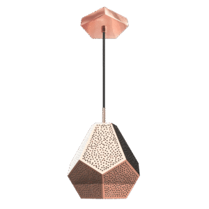 Almas Multifaceted Brass Pendant Light