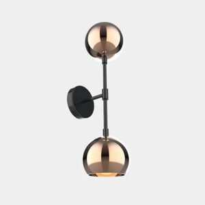 Mishal Dual Globe Brass Wall Sconce